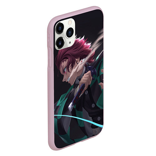 Чехол iPhone 11 Pro матовый KIMETSU NO YAIBA / 3D-Розовый – фото 2