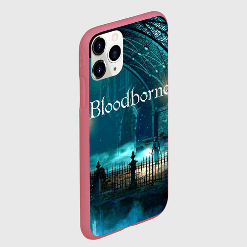 Чехол iPhone 11 Pro матовый Bloodborne / 3D-Малиновый – фото 2