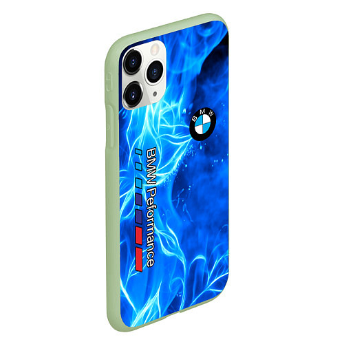 Чехол iPhone 11 Pro матовый BMW / 3D-Салатовый – фото 2