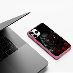 Чехол iPhone 11 Pro матовый PREDATOR, цвет: 3D-малиновый — фото 2