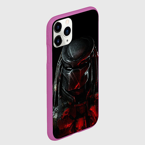Чехол iPhone 11 Pro матовый PREDATOR / 3D-Фиолетовый – фото 2