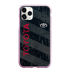 Чехол iPhone 11 Pro матовый TOYOTA, цвет: 3D-розовый