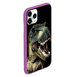 Чехол iPhone 11 Pro матовый Динозавр T-Rex, цвет: 3D-фиолетовый — фото 2