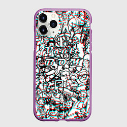 Чехол iPhone 11 Pro матовый Vault Boy красныйсиний, цвет: 3D-фиолетовый