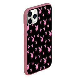 Чехол iPhone 11 Pro матовый Playboy, цвет: 3D-малиновый — фото 2