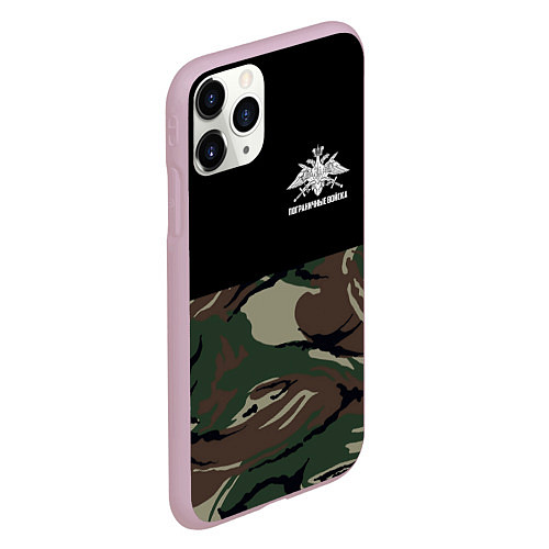 Чехол iPhone 11 Pro матовый Пограничные Войска камуфляж / 3D-Розовый – фото 2