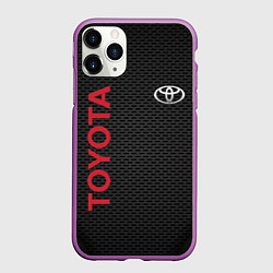 Чехол iPhone 11 Pro матовый TOYOTA, цвет: 3D-фиолетовый