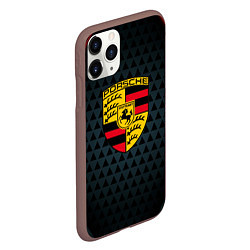 Чехол iPhone 11 Pro матовый PORSCHE, цвет: 3D-коричневый — фото 2