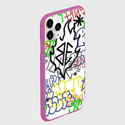 Чехол iPhone 11 Pro матовый BILLIE EILISH GRAFFITI, цвет: 3D-фиолетовый — фото 2