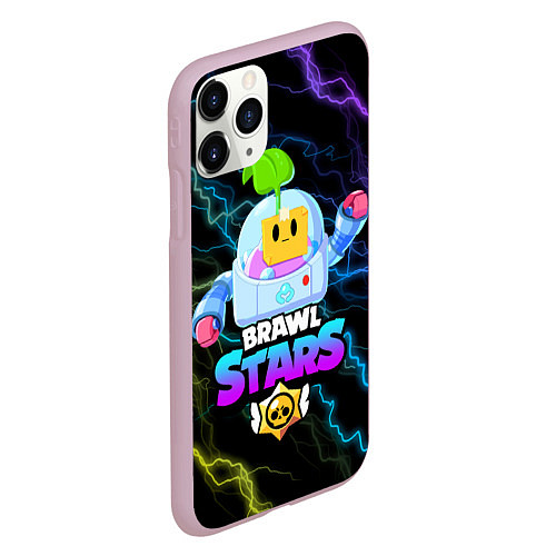 Чехол iPhone 11 Pro матовый BRAWL STARS SPROUT / 3D-Розовый – фото 2