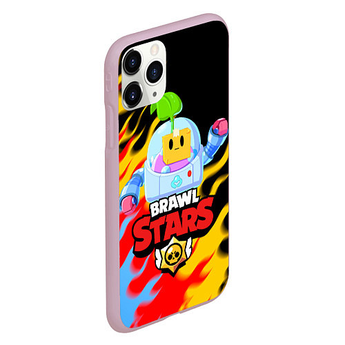 Чехол iPhone 11 Pro матовый BRAWL STARS SPROUT / 3D-Розовый – фото 2