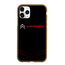 Чехол iPhone 11 Pro матовый CITROЁN, цвет: 3D-коричневый