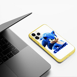 Чехол iPhone 11 Pro матовый SONIC, цвет: 3D-желтый — фото 2