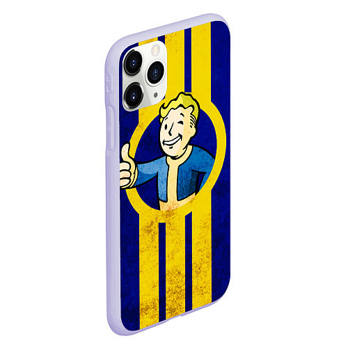 Чехол iPhone 11 Pro матовый FALLOUT 4 / 3D-Светло-сиреневый – фото 2