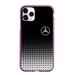 Чехол iPhone 11 Pro матовый Mercedes-Benz, цвет: 3D-фиолетовый