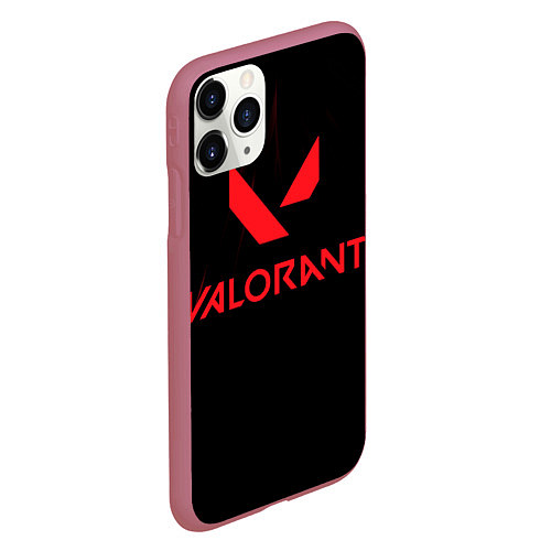 Чехол iPhone 11 Pro матовый VALORANT / 3D-Малиновый – фото 2