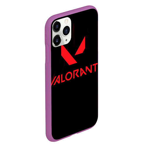 Чехол iPhone 11 Pro матовый VALORANT / 3D-Фиолетовый – фото 2