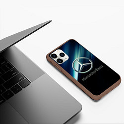 Чехол iPhone 11 Pro матовый Mercedes, цвет: 3D-коричневый — фото 2