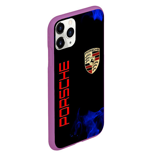 Чехол iPhone 11 Pro матовый Porsche / 3D-Фиолетовый – фото 2