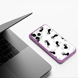 Чехол iPhone 11 Pro матовый Муравьи, цвет: 3D-фиолетовый — фото 2