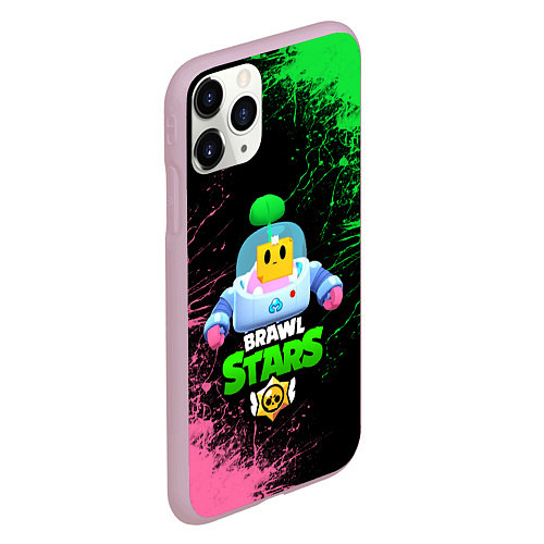 Чехол iPhone 11 Pro матовый BRAWL STARS SPROUT / 3D-Розовый – фото 2