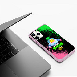 Чехол iPhone 11 Pro матовый BRAWL STARS SPROUT, цвет: 3D-розовый — фото 2