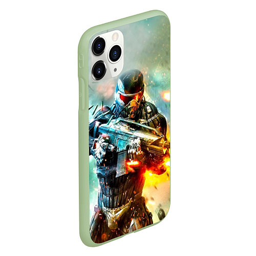 Чехол iPhone 11 Pro матовый CRYSIS / 3D-Салатовый – фото 2