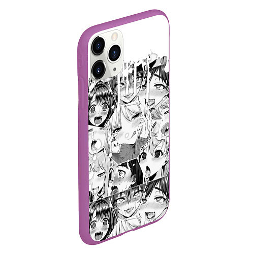 Чехол iPhone 11 Pro матовый AHEGAO / 3D-Фиолетовый – фото 2