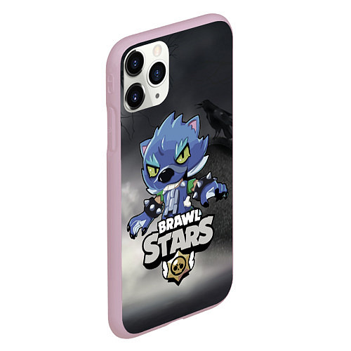 Чехол iPhone 11 Pro матовый Brawl Stars LEON / 3D-Розовый – фото 2