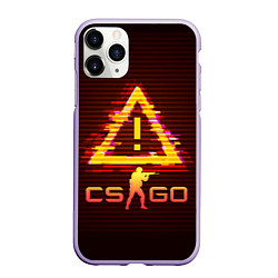 Чехол iPhone 11 Pro матовый CS:GO, цвет: 3D-светло-сиреневый