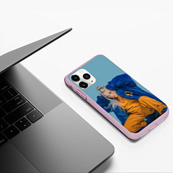 Чехол iPhone 11 Pro матовый Billie Eilish, цвет: 3D-розовый — фото 2