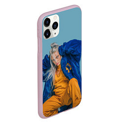 Чехол iPhone 11 Pro матовый Billie Eilish, цвет: 3D-розовый — фото 2