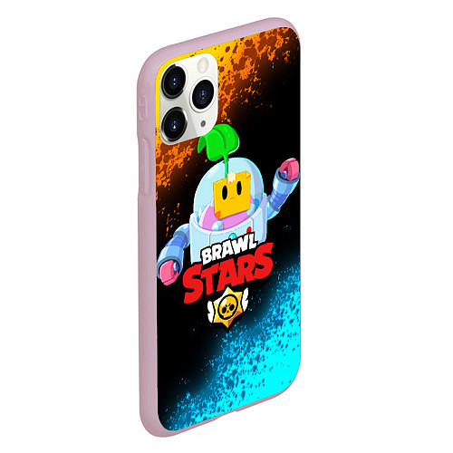 Чехол iPhone 11 Pro матовый BRAWL STARS SPROUT / 3D-Розовый – фото 2