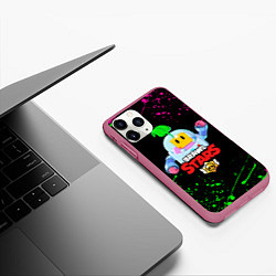 Чехол iPhone 11 Pro матовый BRAWL STARS SPROUT, цвет: 3D-малиновый — фото 2