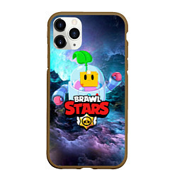 Чехол iPhone 11 Pro матовый BRAWL STARS SPROUT, цвет: 3D-коричневый