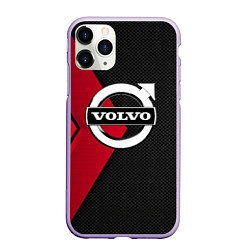 Чехол iPhone 11 Pro матовый VOLVO, цвет: 3D-светло-сиреневый