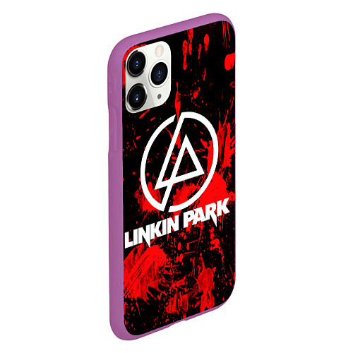 Чехол iPhone 11 Pro матовый Linkin Park / 3D-Фиолетовый – фото 2
