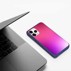 Чехол iPhone 11 Pro матовый Нежный цвет, цвет: 3D-тёмно-синий — фото 2