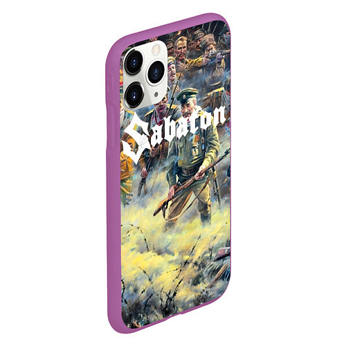 Чехол iPhone 11 Pro матовый Sabaton / 3D-Фиолетовый – фото 2