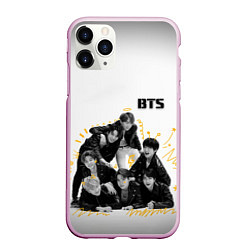 Чехол iPhone 11 Pro матовый BTS, цвет: 3D-розовый