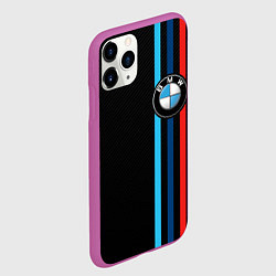 Чехол iPhone 11 Pro матовый BMW M SPORT CARBON, цвет: 3D-фиолетовый — фото 2