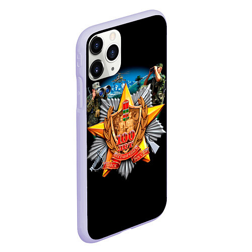 Чехол iPhone 11 Pro матовый Пограничные Войска / 3D-Светло-сиреневый – фото 2