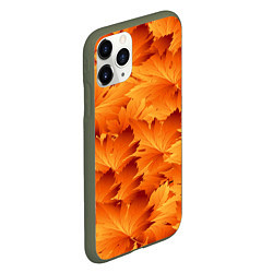 Чехол iPhone 11 Pro матовый Клен, цвет: 3D-темно-зеленый — фото 2