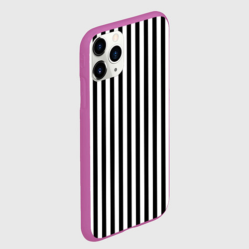 Чехол iPhone 11 Pro матовый Пикси полосы / 3D-Фиолетовый – фото 2