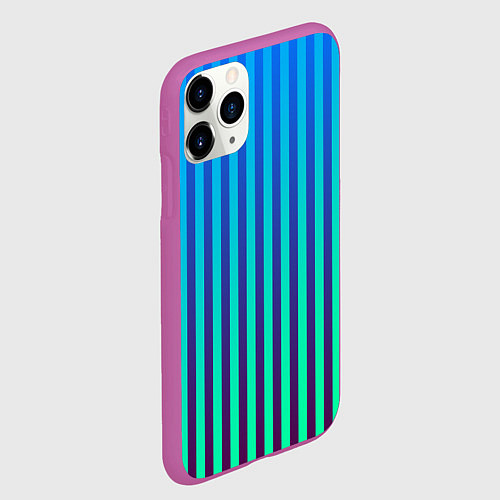 Чехол iPhone 11 Pro матовый Пикси полосы / 3D-Фиолетовый – фото 2