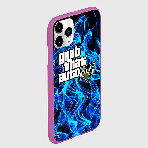 Чехол iPhone 11 Pro матовый GTA5 / 3D-Фиолетовый – фото 2