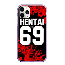 Чехол iPhone 11 Pro матовый HENTAI 02, цвет: 3D-светло-сиреневый