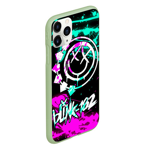 Чехол iPhone 11 Pro матовый Blink-182 6 / 3D-Салатовый – фото 2