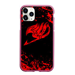 Чехол iPhone 11 Pro матовый Fairy Tail 3, цвет: 3D-малиновый