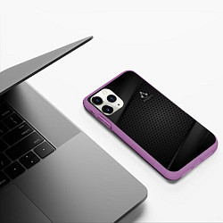 Чехол iPhone 11 Pro матовый Assassins Creed, цвет: 3D-фиолетовый — фото 2